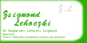 zsigmond lehoczki business card